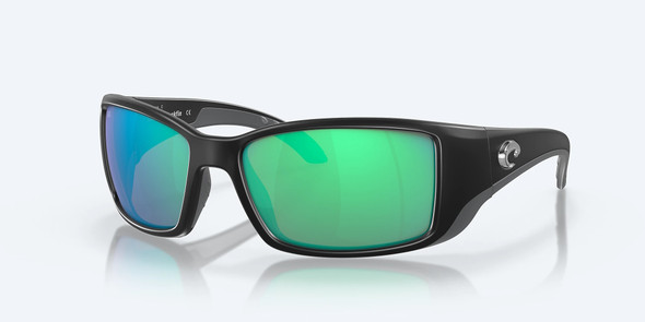 Costa Blackfin Matte Black Frame Green Mirror 580G